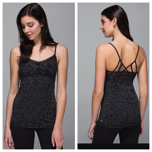 lululemon athletica Tops - Lululemon Just Breathe Animal Print Strappy Tank, Size 4